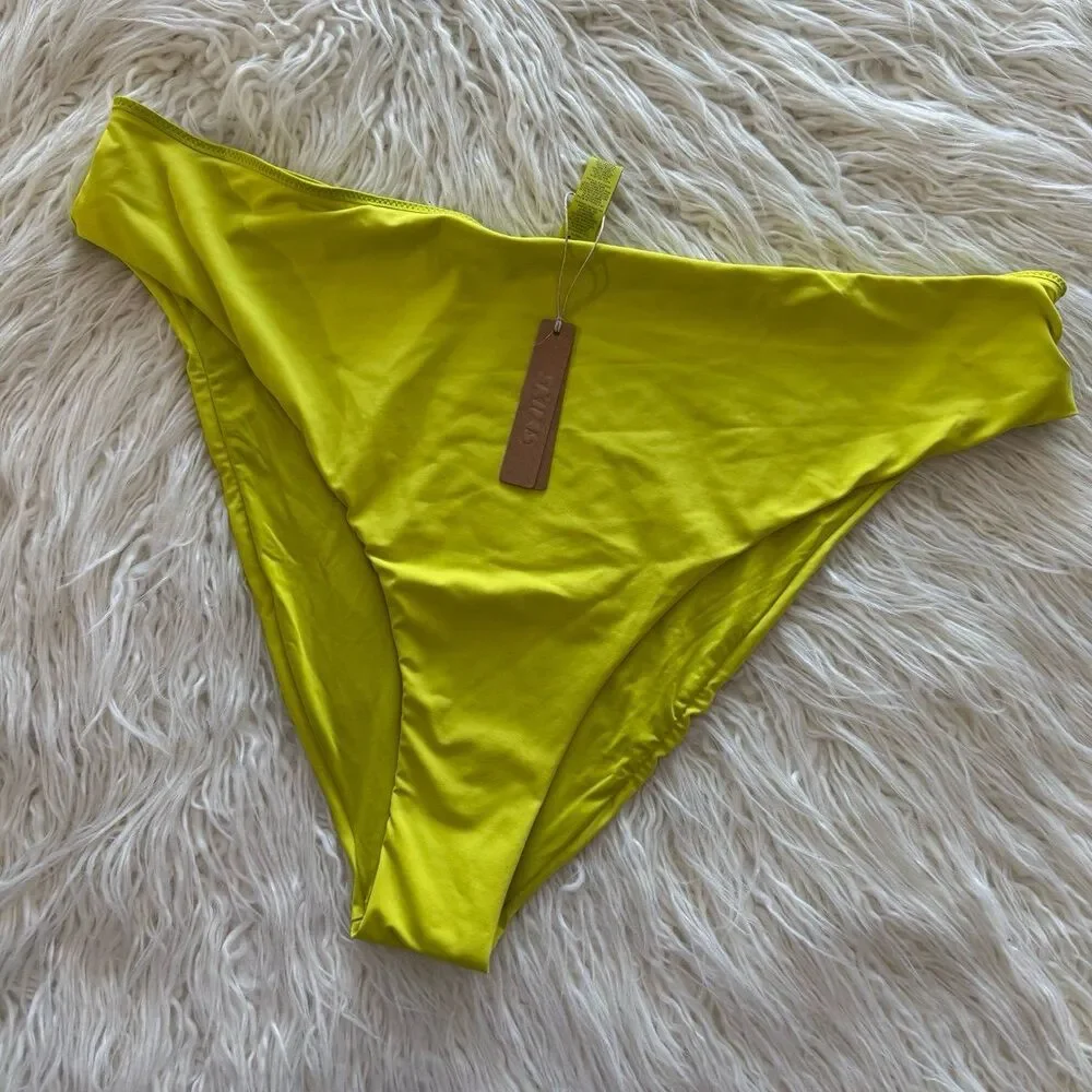 Skims Signature Swim Mid Waist Bottom Citrus Size 4X